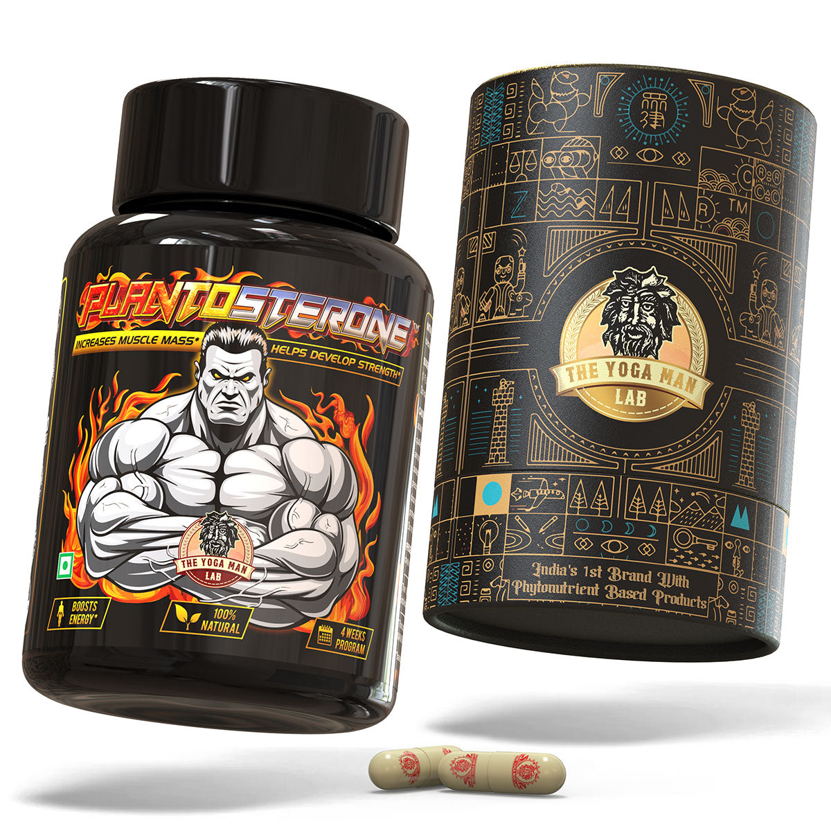 PLANTOSTERONE - Muscle Building & Testo-Boosting Ayurvedic Supplement | Helps Gain Muscle Size & Strength, with Increase in Sexual Drive | 100% Natural