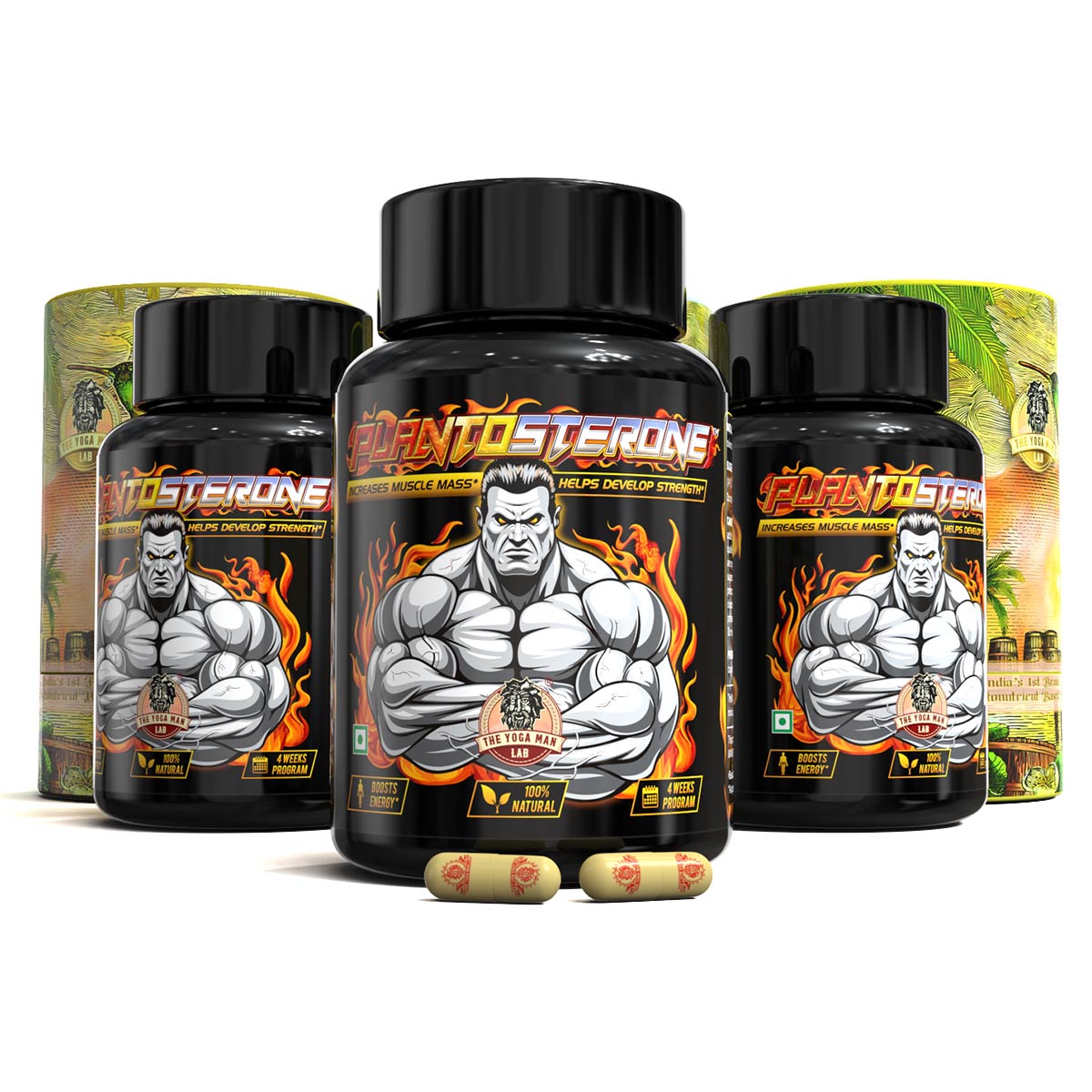 PLANTOSTERONE - Muscle Building & Testo-Boosting Ayurvedic Supplement | Helps Gain Muscle Size & Strength, with Increase in Sexual Drive | 100% Natural