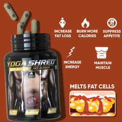 YOGA SHRED - Ayurvedic Fat Burner | Helps Loose Weight & Body Fat while Boosting Energy | 100% Natural