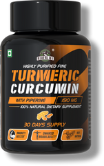 Ayurvedic Turmeric Curcumin With Raw Turmeric, 95% Curcuminoids and Black Pepper | For Joint & Healthy Inflammatory Support | 100% Natural & Indian